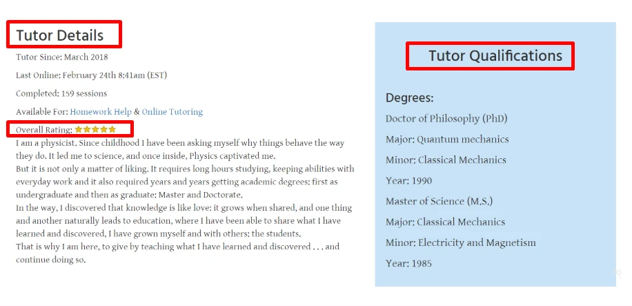 24HourAnswers tutor details
